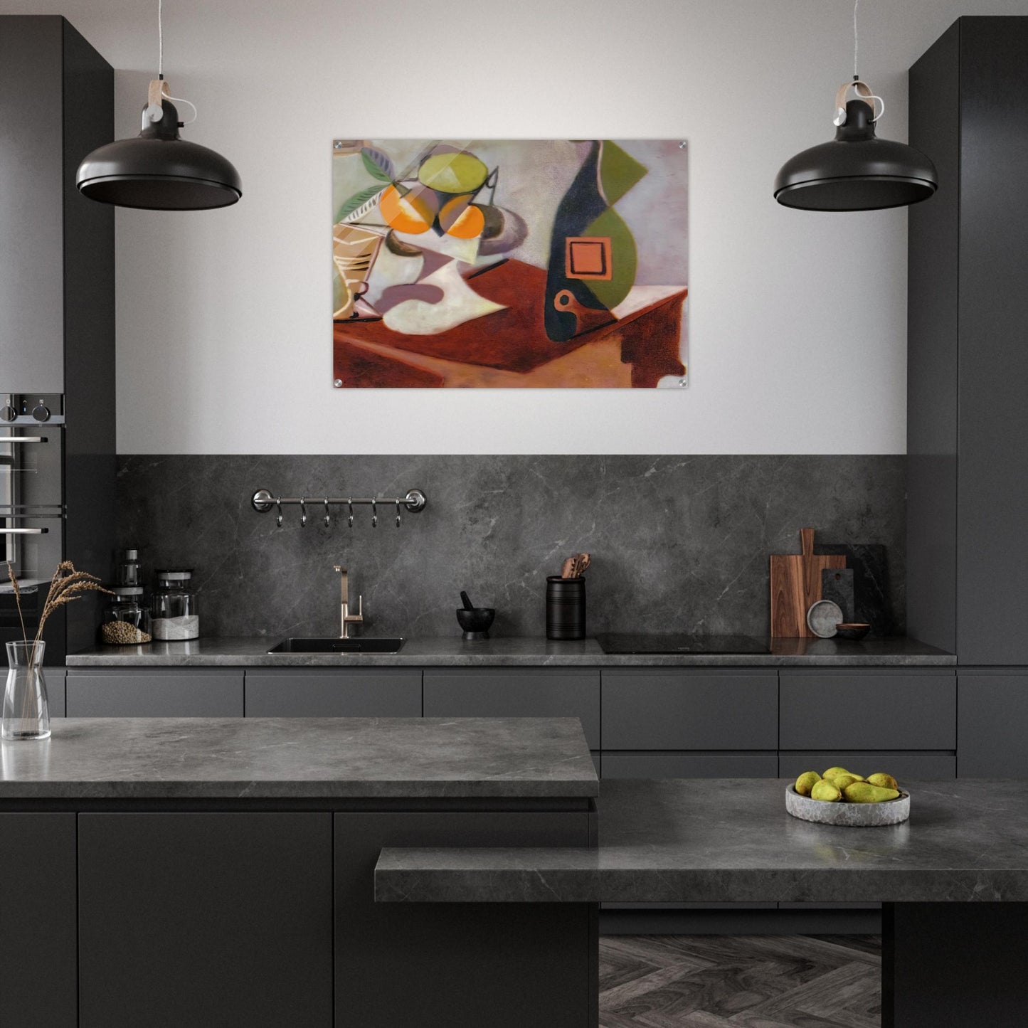 Still life with lemon and oranges - Pablo Picasso Acrylic Print - 70x100 cm / 28x40″ inches