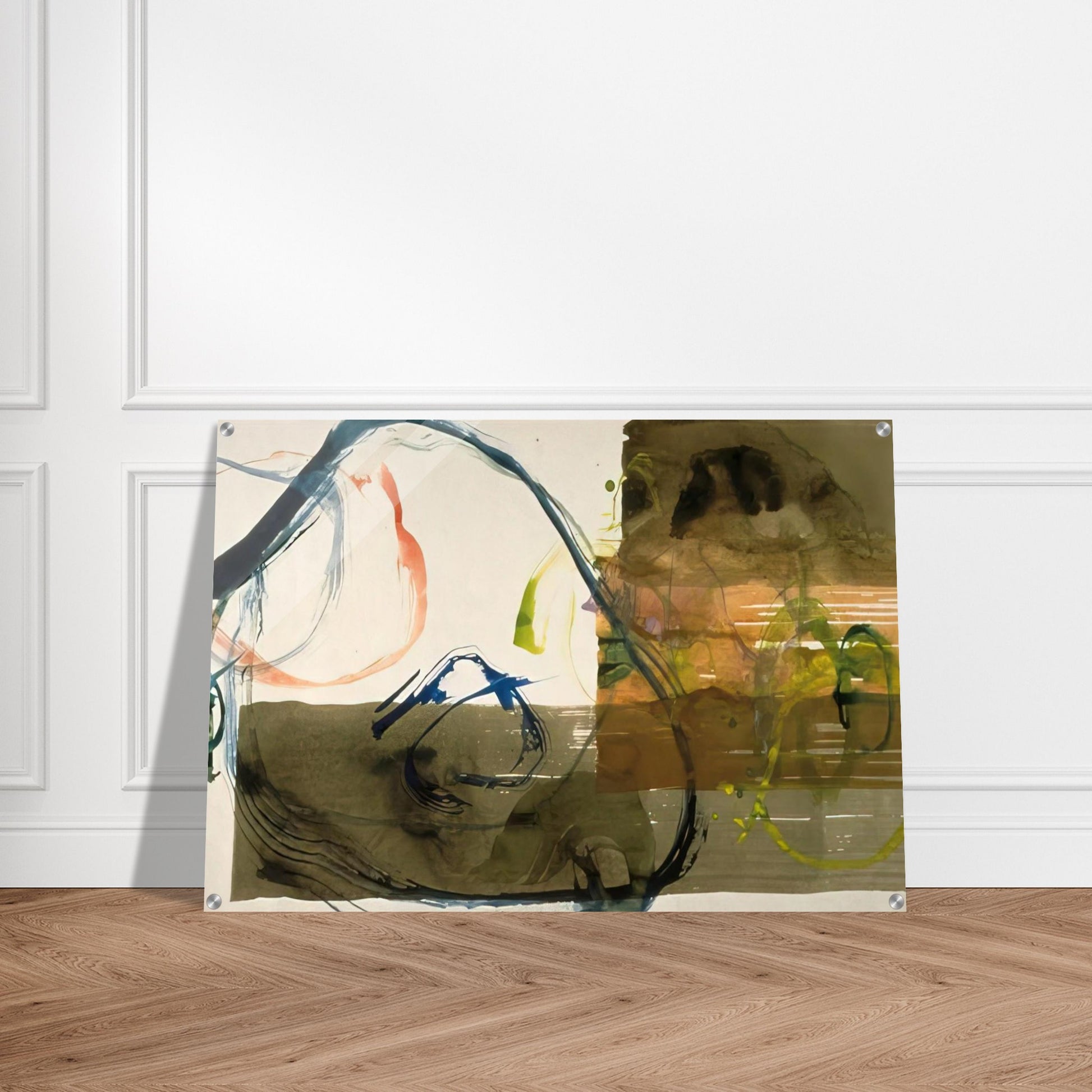 New River Watercolor, Series I, #5 - 1988 - John Cage Acrylic Print - 70x100 cm / 28x40″ inches