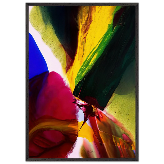 Phenomena Phoenix Equinox - Paul Jenkins 70x100 cm / 28x40 inches Framed Art Print – Black Wooden Frame
