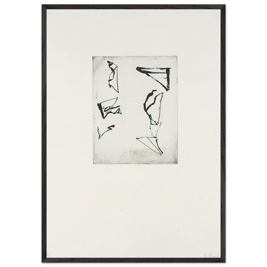 Etchings to Rexroth 1 - 1986 - Brice Marden 70x100 cm / 28x40 inches Framed Art Print – Black Wooden Frame