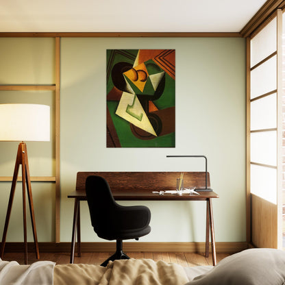 FRUIT BOWL AND FRUIT - Juan Gris Brushed Aluminum Print - 70x100 cm / 28x40 inches | Juan Gris Aluminum Print | Juan Gris Prints