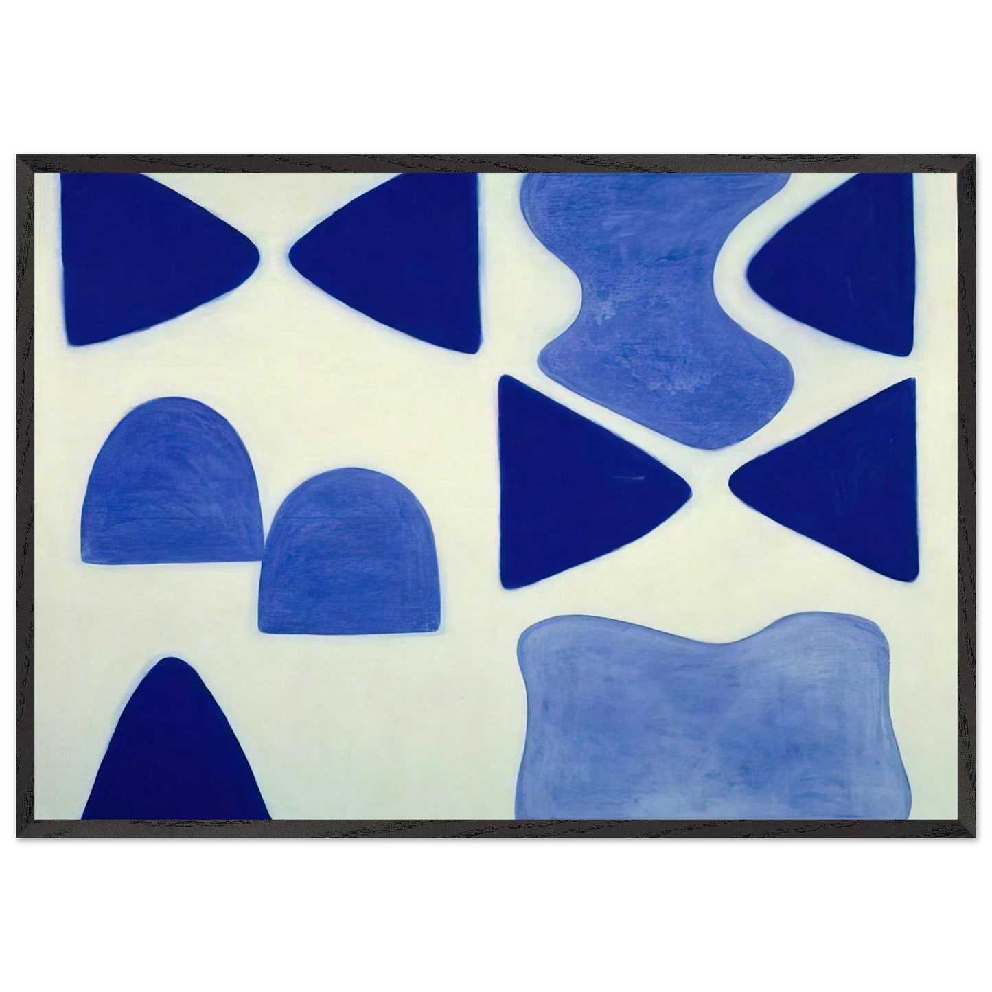 Berlin Blues 4 - 1965 - William Scott 70x100 cm / 28x40 inches Framed Art Print – Black Wooden Frame