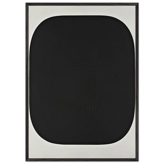 Black Variation IV from Second Curve series - Ellsworth Kelly 70x100 cm / 28x40 inches Framed Art Print – Black Wooden Frame