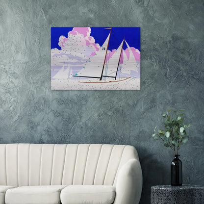 Do It Yourself  Sailboats  - Andy Warhol Brushed Aluminum Print - 70x100 cm / 28x40 inches | Andy Warhol Aluminum Print | Andy Warhol Prints
