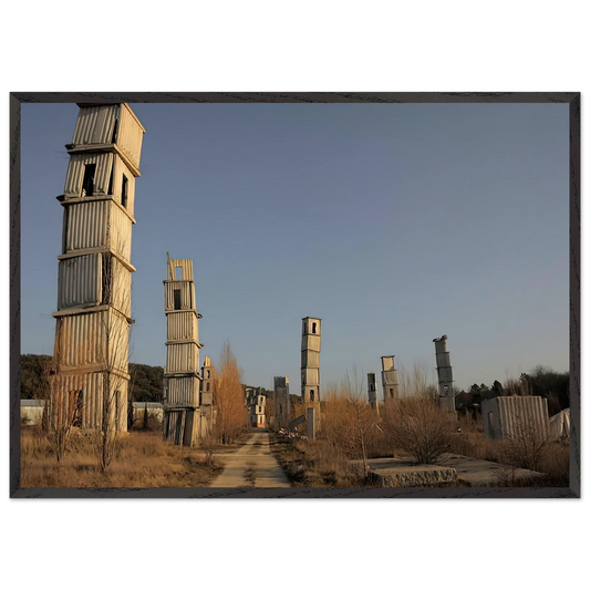 KIEFER S STUDIO COMPLEX AT BARJAC IN SOUTHERN FRANCE 2012 - Anselm Kiefer 70x100 cm / 28x40 inches Framed Art Print – Black Wooden Frame