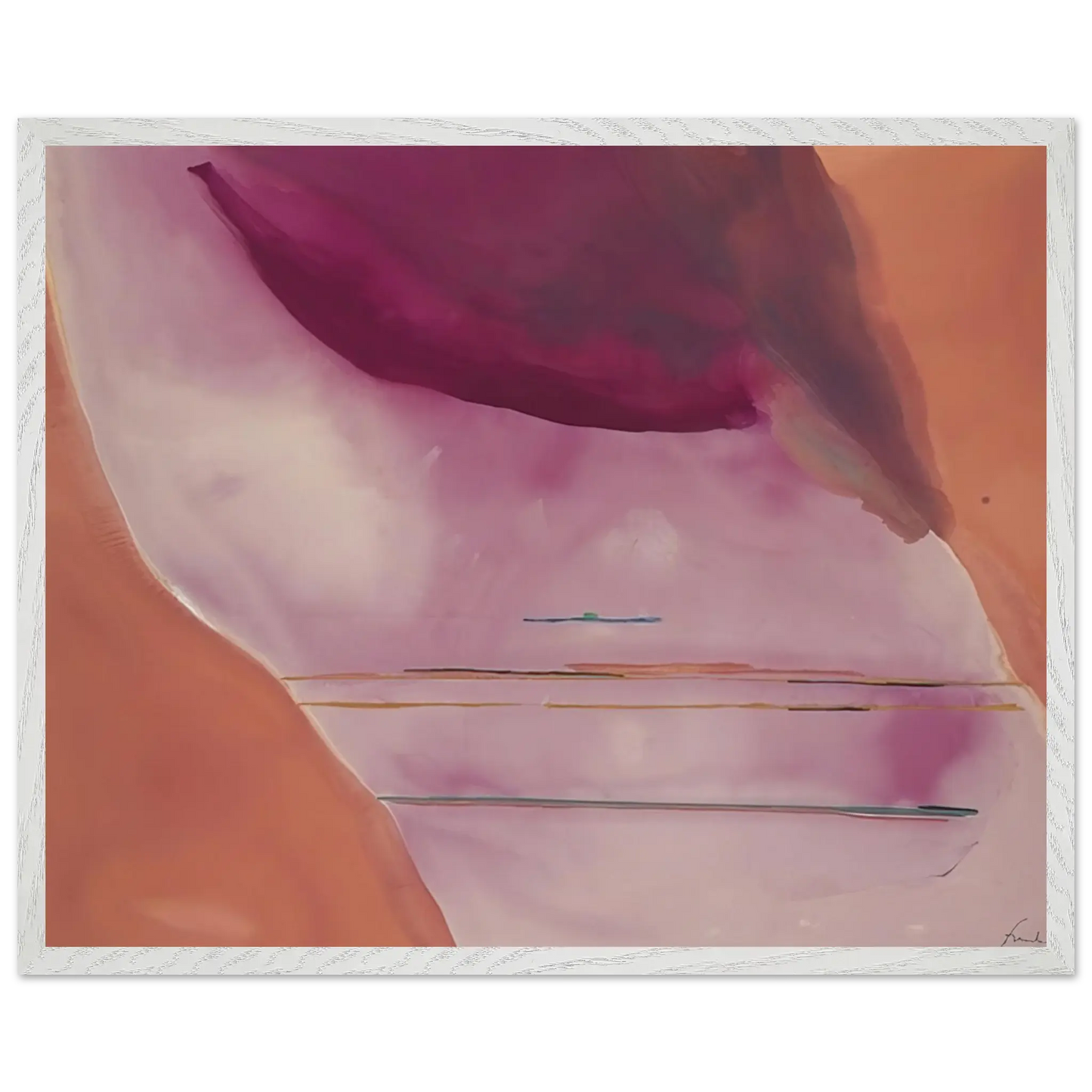 Helen Frankenthaler - Pendulum - 1972 Wall art - A1 (59.4 x 84.1  cm) - Premium Wooden Framed Poster With Fine Art Paper - Wood frame