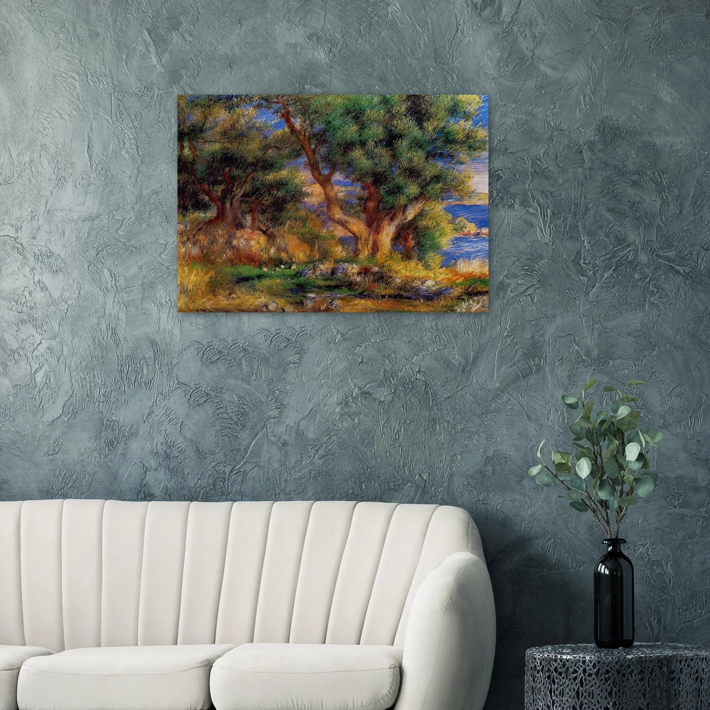 Landscape near Manton - Pierre-Auguste Renoir Brushed Aluminum Print - 70x100 cm / 28x40 inches | Pierre-Auguste Renoir Aluminum Print | Pierre-Auguste Renoir Prints