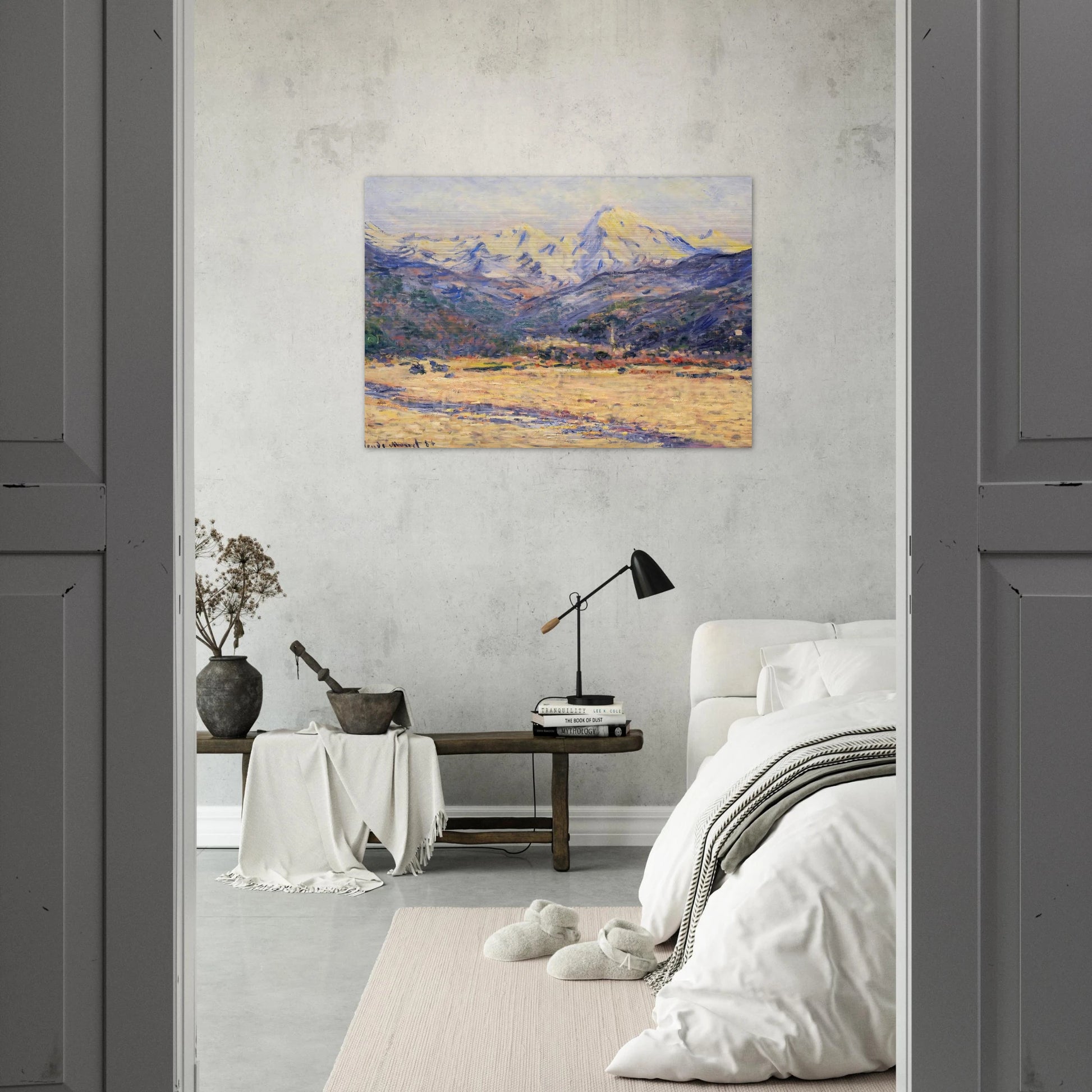 The Valley of the Nervia - claude monet Brushed Aluminum Print - 70x100 cm / 28x40 inches | claude monet Aluminum Print | claude monet Prints
