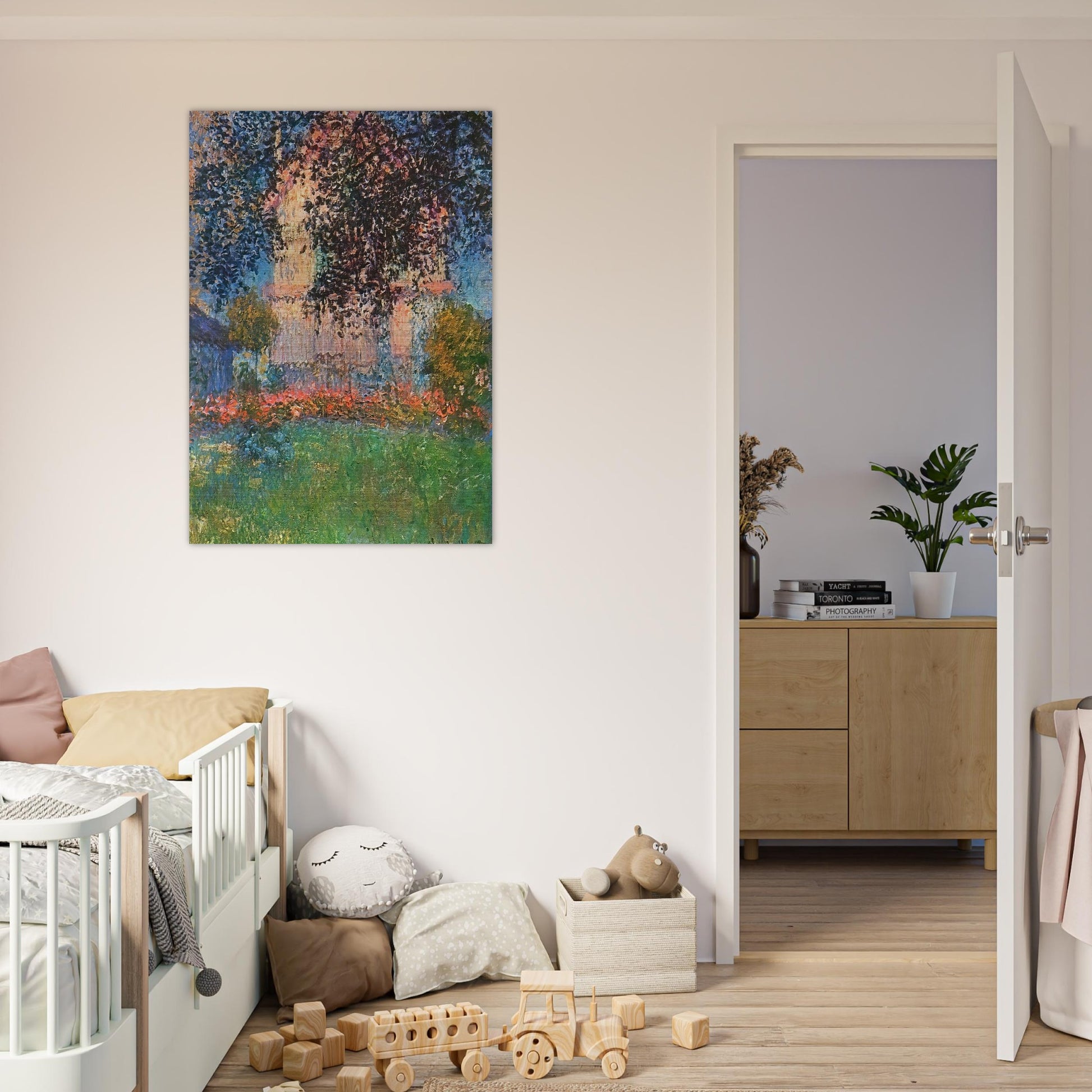 The Artist's House in Argenteuil - claude monet Brushed Aluminum Print - 70x100 cm / 28x40 inches | claude monet Aluminum Print | claude monet Prints