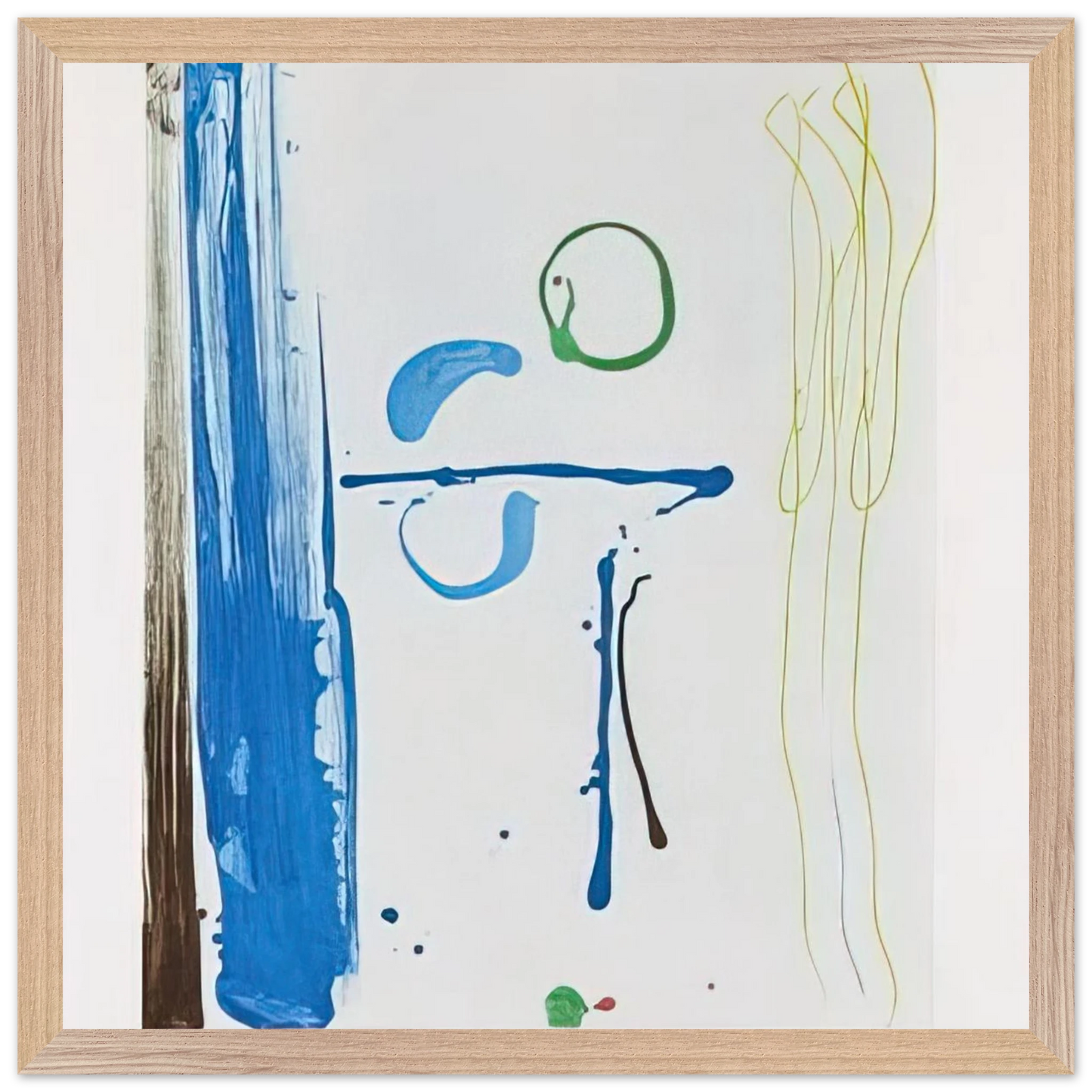 Helen Frankenthaler - Sunshine After Rain - 1987 Wall art - 70x70 cm / 28x28 inches - Premium Wooden Framed Poster With Fine Art Paper-canvas - Wood frame