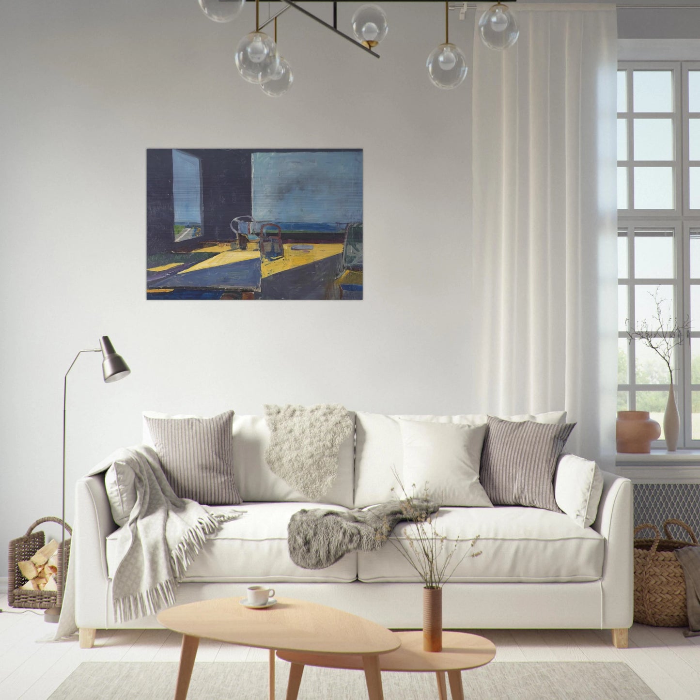 Interior with View of the Ocean - Richard Diebenkorn Brushed Aluminum Print - 70x100 cm / 28x40 inches | Richard Diebenkorn Aluminum Print | Richard Diebenkorn Prints