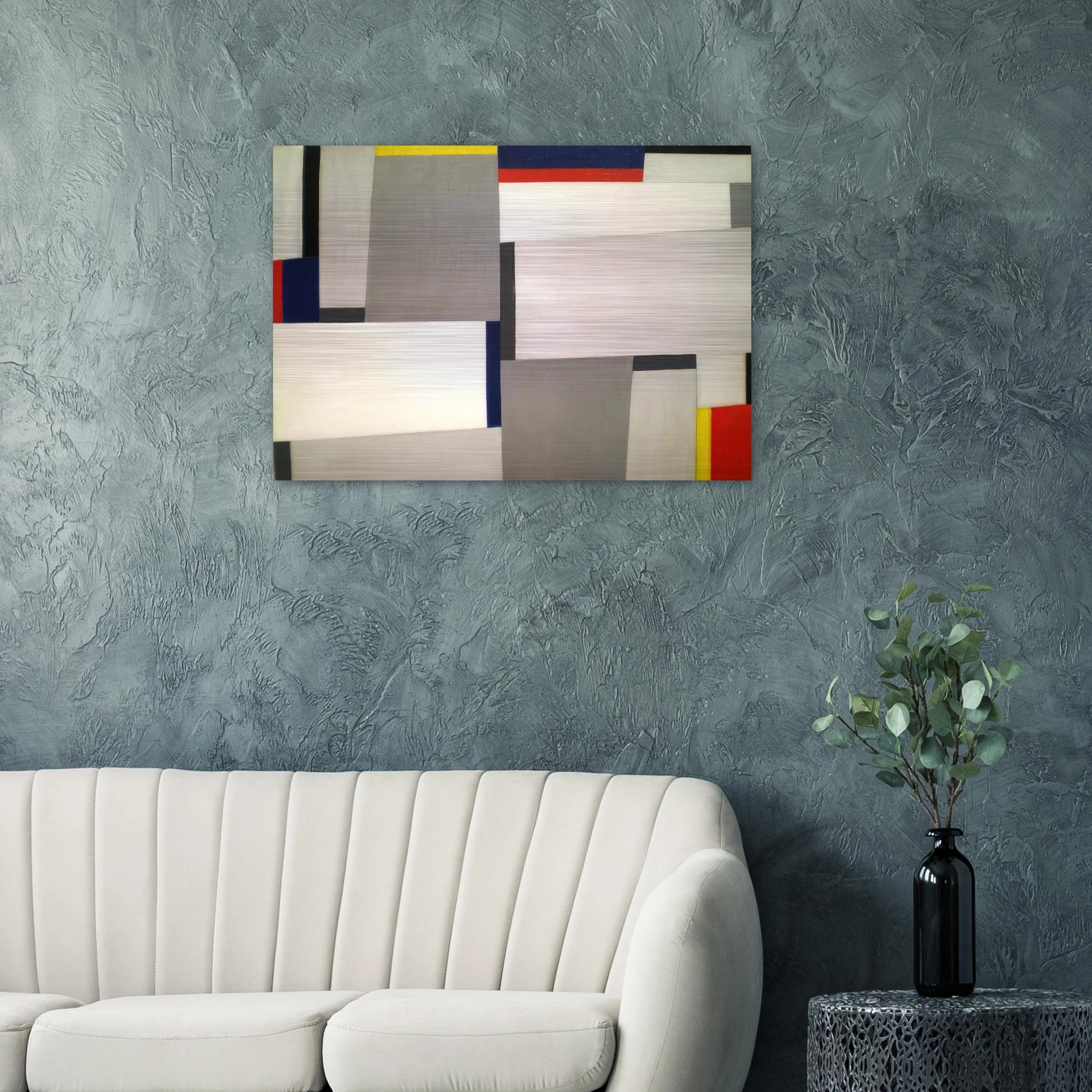 Relational Painting #73 - 1954 - Fritz Glarner Brushed Aluminum Print - 70x100 cm / 28x40 inches | Fritz Glarner Aluminum Print | Fritz Glarner Prints