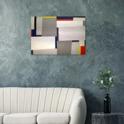 Relational Painting #73 - 1954 - Fritz Glarner Brushed Aluminum Print - 70x100 cm / 28x40 inches | Fritz Glarner Aluminum Print | Fritz Glarner Prints