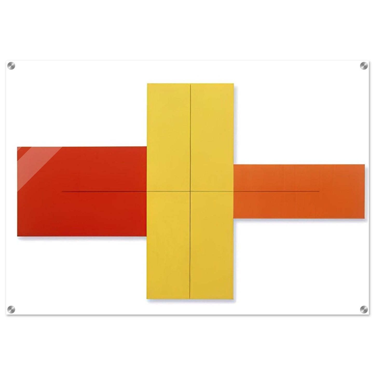 WITHIN RED YELLOW ORANGE 1981 - Robert Mangold Acrylic Print - 70x100 cm / 28x40″ inches | Robert Mangold Wall Art | Robert Mangold Prints