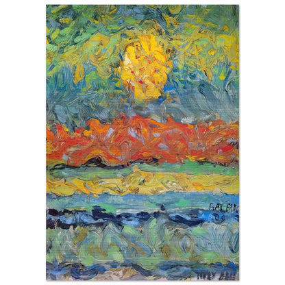 Landscape with Sun - Max Ernst Brushed Aluminum Print - 70x100 cm / 28x40 inches | Max Ernst Aluminum Print | Max Ernst Prints