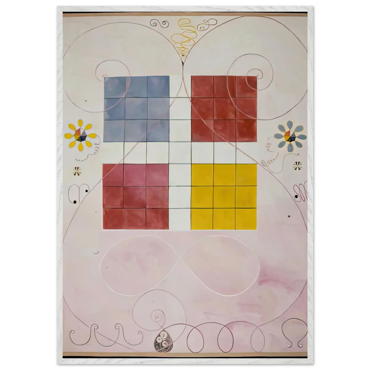 Hilma af Klint - DE TIO ST RSTA N 10 ALDERDOMEN 1907 Wall art - 28x43  cm / XL (11x17 Inches) - Fine Art Poster - -