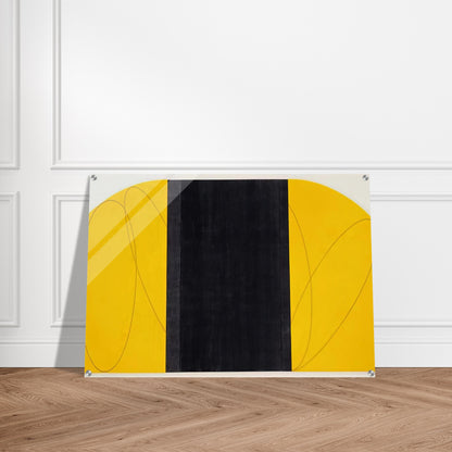 ELLOW BLACK ZONE PAINTING IV 1996 - Robert Mangold Acrylic Print - 70x100 cm / 28x40″ inches