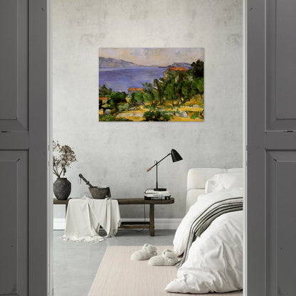 The Bay of L'Estaque from the East - Paul Cézanne Brushed Aluminum Print - 70x100 cm / 28x40 inches | Paul Cézanne Aluminum Print | Paul Cézanne Prints