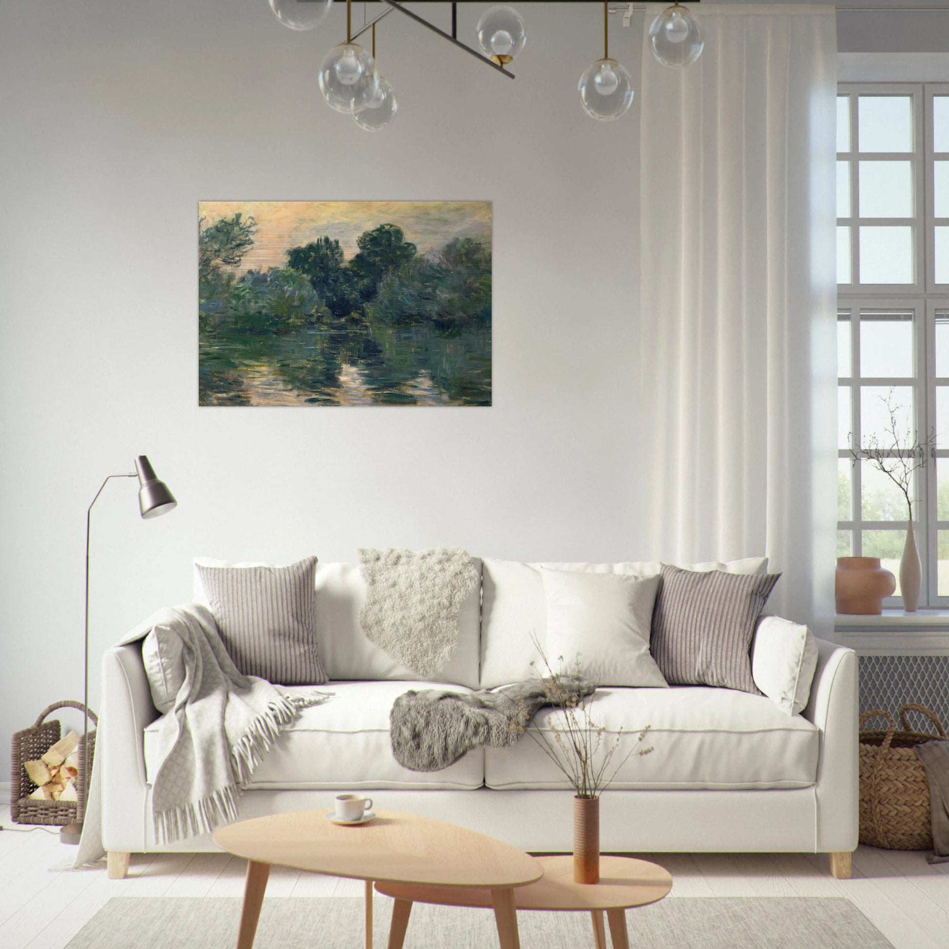The Arm of the Seine - claude monet Brushed Aluminum Print - 70x100 cm / 28x40 inches | claude monet Aluminum Print | claude monet Prints