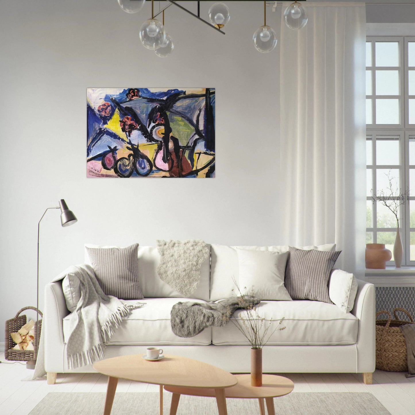 Abstract Still Life - 1950 - Walasse Ting Brushed Aluminum Print - 70x100 cm / 28x40 inches | Walasse Ting Aluminum Print | Walasse Ting Prints