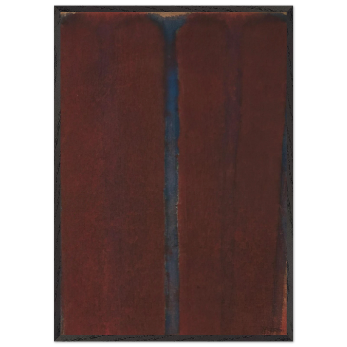 Umber Blue - 1973 - Yun Hyong-keun 70x100 cm / 28x40 inches Framed Art Print – Black Wooden Frame
