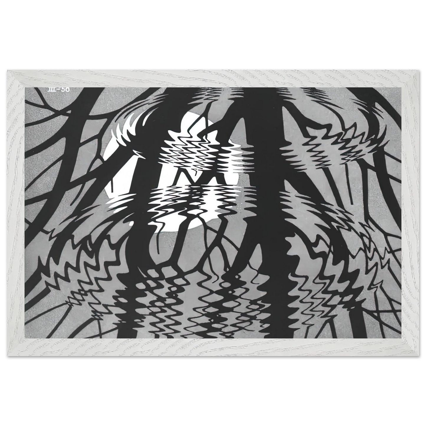 MC Escher - RIPPLED SURFACE Wall Art - 30x40 cm / 12x16 inches - Fine Art Poster-canvas - -