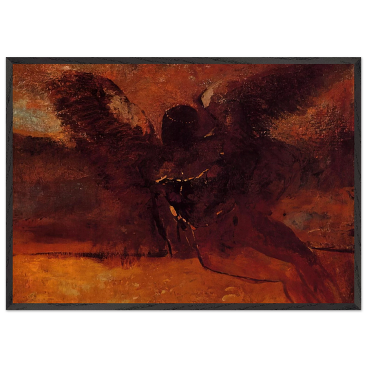 The Fall of Icarus - 1958 - Pablo Picasso 70x100 cm / 28x40 inches Framed Art Print – Black Wooden Frame