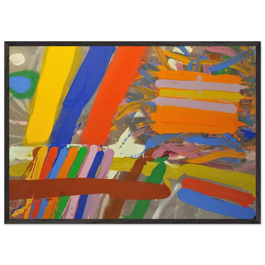 Woolhara - 1986 - Albert Irvin 70x100 cm / 28x40 inches Framed Art Print – Black Wooden Frame