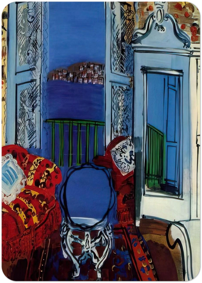 OPEN WINDOW 1928 By Raoul Dufy Pack of 10 Post Cards | Raoul Dufy Post Cards | A6 (10.5 x 14.8 cm) - 4.1 x 5.8 inches