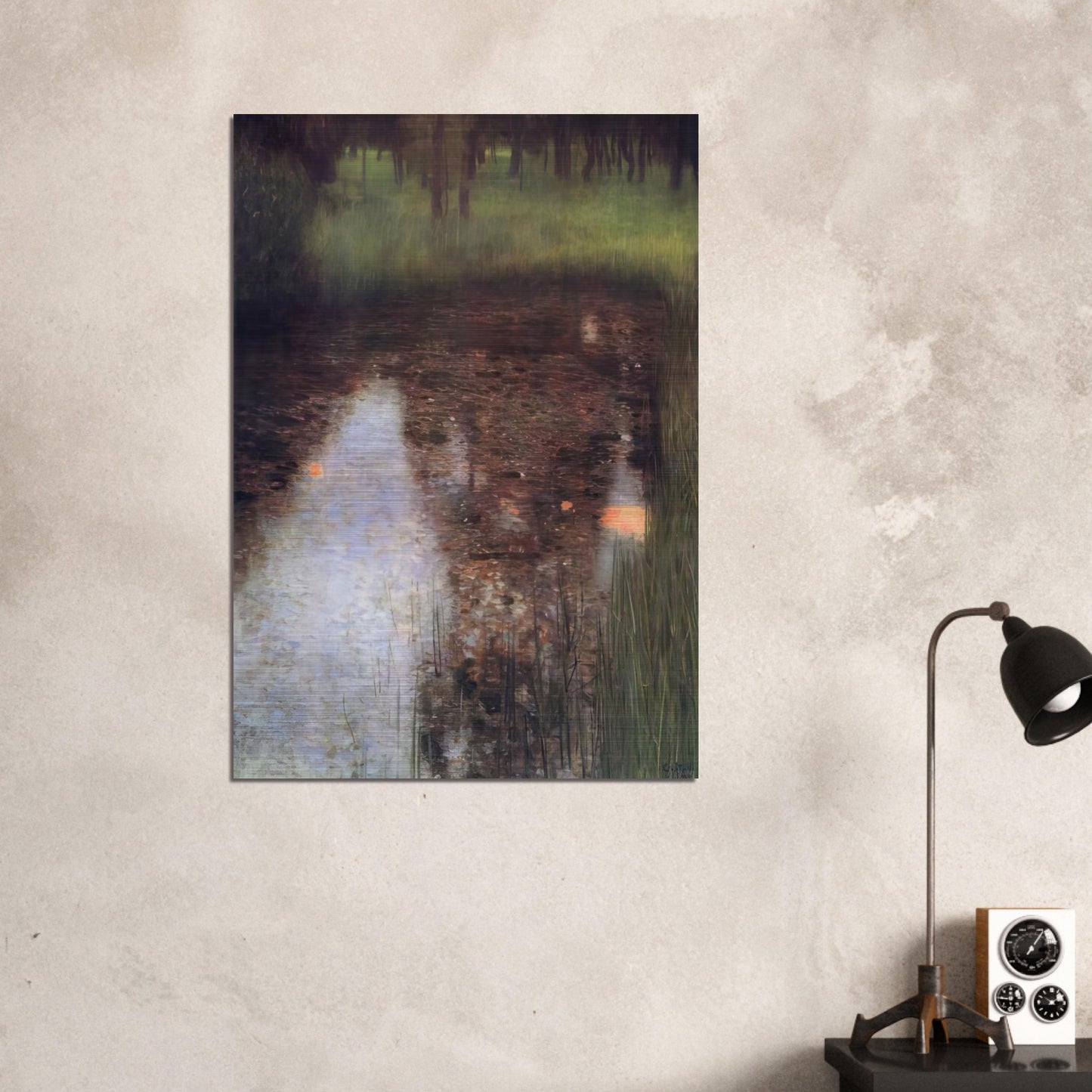 THE SWAMP 1900 - Gustav Klimt Brushed Aluminum Print - 70x100 cm / 28x40 inches | Gustav Klimt Aluminum Print | Gustav Klimt Prints