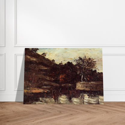 Bend in the River - Paul Cézanne Brushed Aluminum Print - 70x100 cm / 28x40 inches | Paul Cézanne Aluminum Print | Paul Cézanne Prints