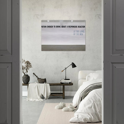Motion Enough to Bring About... - 2008 - Lawrence Weiner Brushed Aluminum Print - 70x100 cm / 28x40 inches | Lawrence Weiner Aluminum Print | Lawrence Weiner Prints