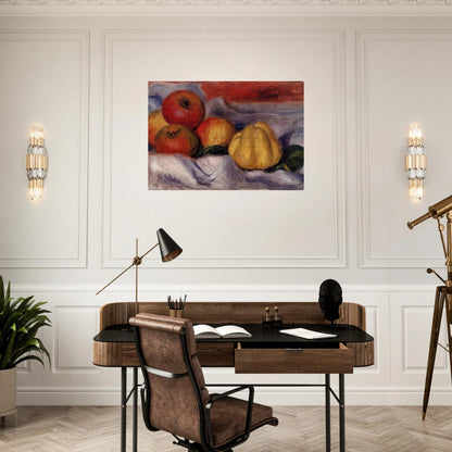 Still Life with Apples - Pierre-Auguste Renoir Brushed Aluminum Print - 70x100 cm / 28x40 inches | Pierre-Auguste Renoir Aluminum Print | Pierre-Auguste Renoir Prints