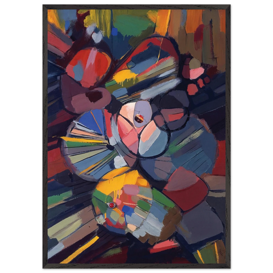 Crystalline - 1975 - Gebre Kristos Desta 70x100 cm / 28x40 inches Framed Art Print – Black Wooden Frame