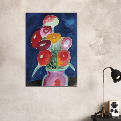 BLUMEN IN EINER VASE 1918 - Alexej von Jawlensky Brushed Aluminum Print - 70x100 cm / 28x40 inches | Alexej von Jawlensky Aluminum Print | Alexej von Jawlensky Prints