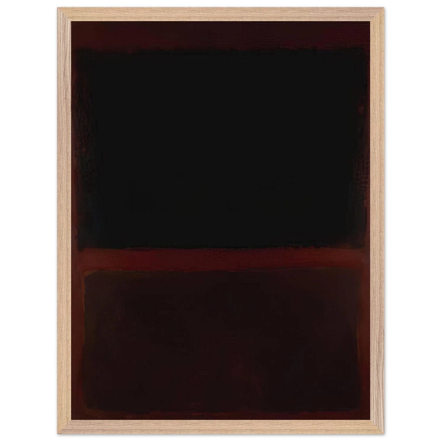 Mark Rothko - Black on Dark Sienna on Purple - 1960 Wall Art - 30x40 cm / 12x16 inches - Premium Wooden Framed Poster With Fine Art Paper-canvas - White frame