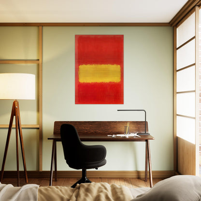 Yellow band - 1956 - Mark Rothko Brushed Aluminum Print - 70x100 cm / 28x40 inches | Mark Rothko Aluminum Print | Mark Rothko Prints