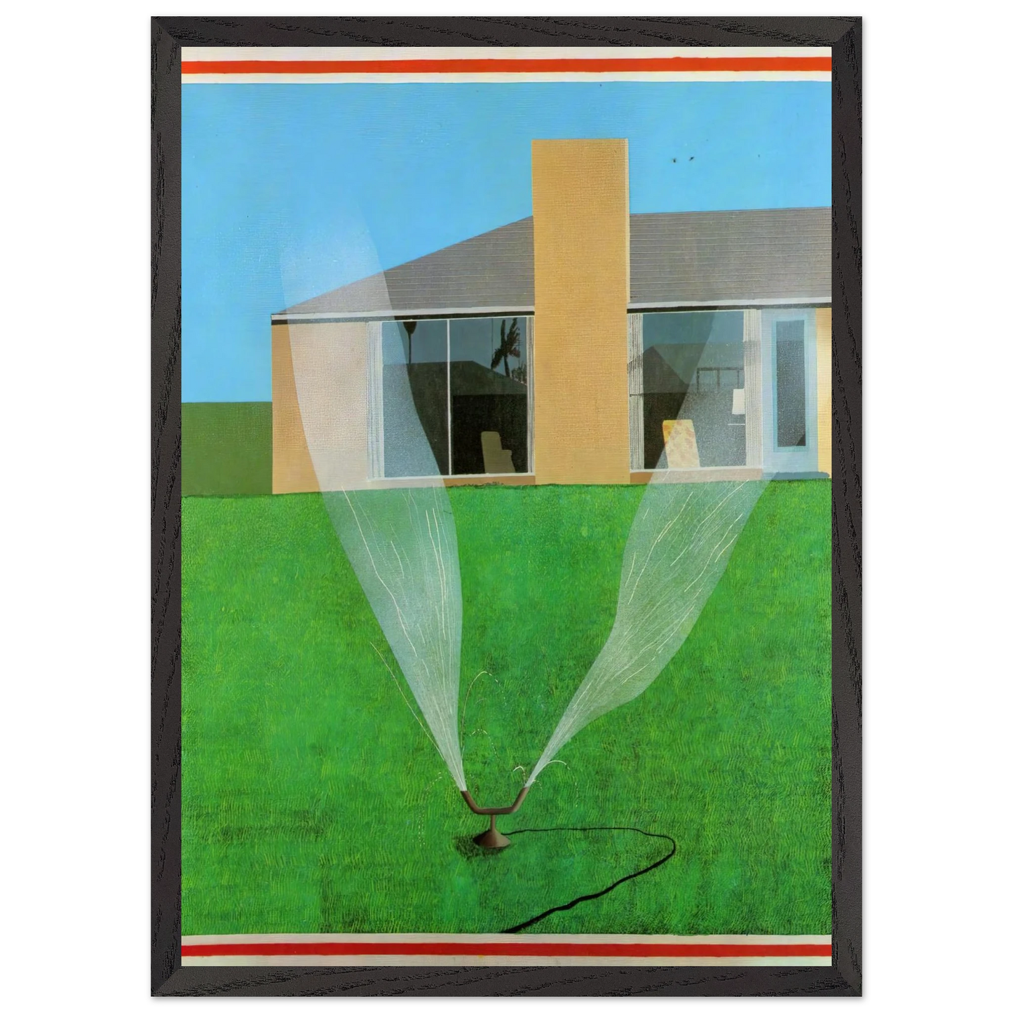 David Hockney - David Hockney Wall art - 70x100 cm / 28x40 inches - Premium Wooden Framed Poster With Fine Art Paper-canvas - White frame