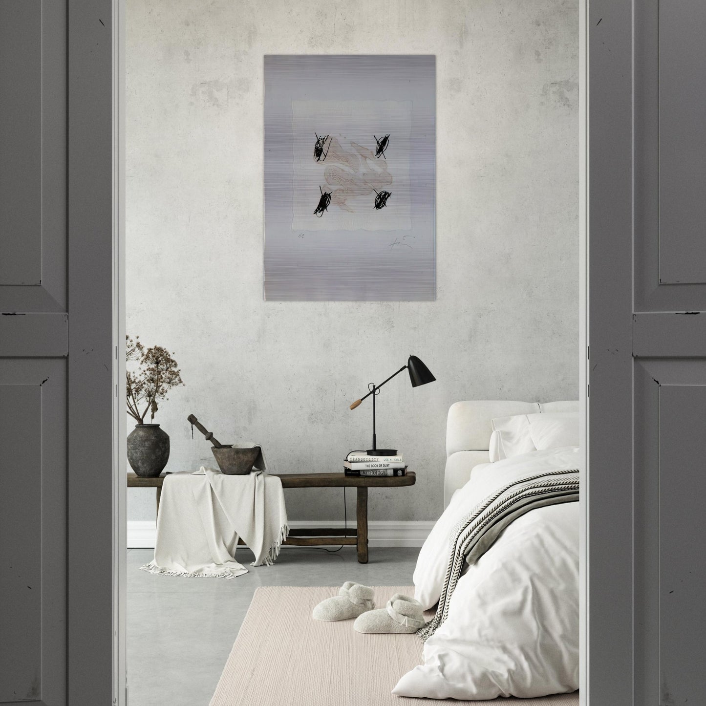 PETRIFICADA PETRIFICANTE II 1978 - Antoni Tapies Brushed Aluminum Print - 70x100 cm / 28x40 inches | Antoni Tapies Aluminum Print | Antoni Tapies Prints