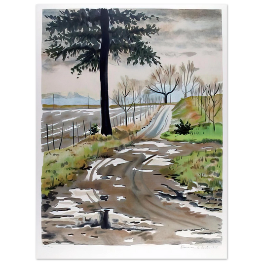 Clarence Holbrook Carter - Untitled - Country Road - 1979  75x100 cm / 30x40inches Fine Art Poster