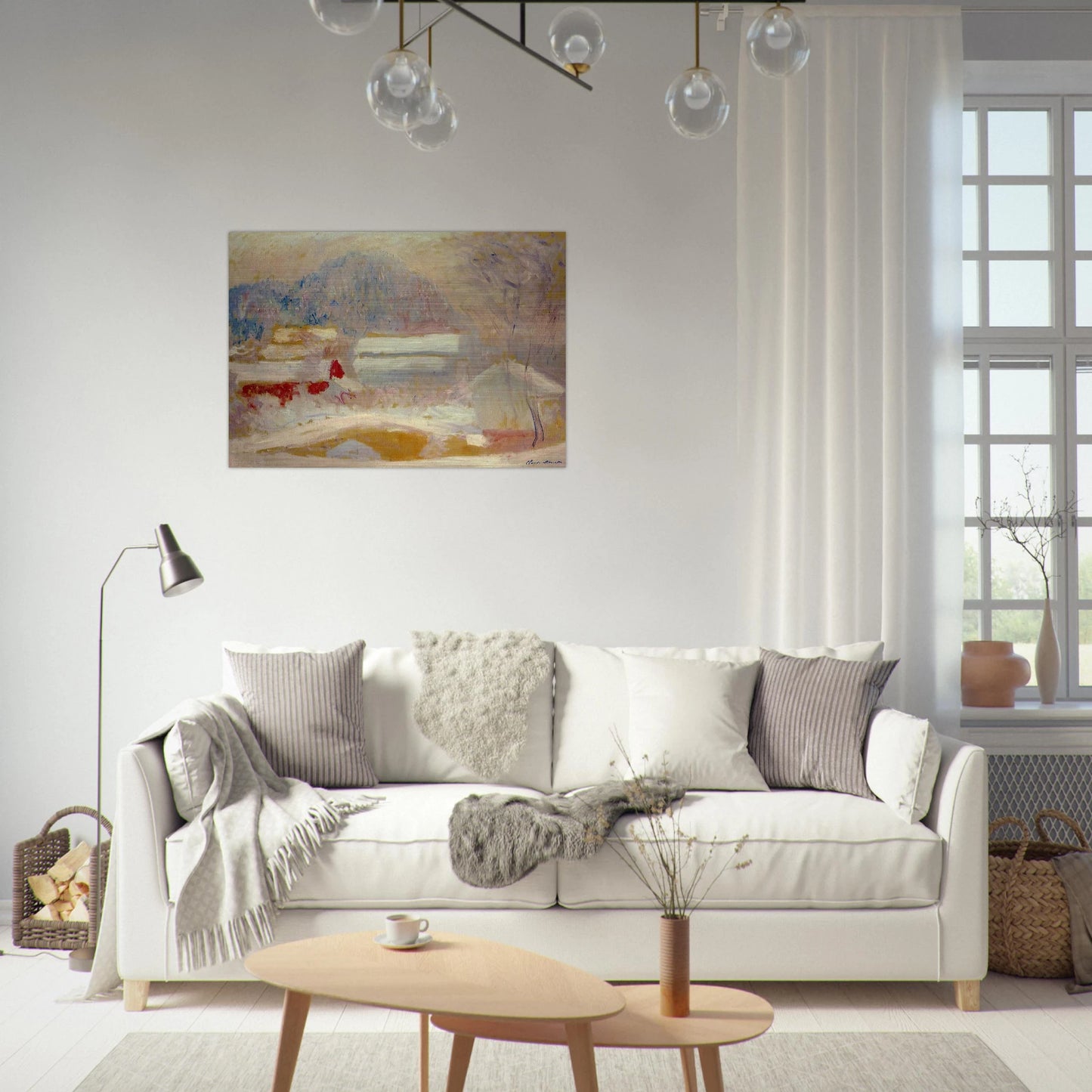 Norwegian Landscape, Sandviken - claude monet Brushed Aluminum Print - 70x100 cm / 28x40 inches | claude monet Aluminum Print | claude monet Prints