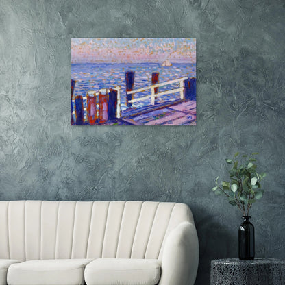 THE JETTY 1906 - Theo van Rysselberghe Brushed Aluminum Print - 70x100 cm / 28x40 inches | Theo van Rysselberghe Aluminum Print | Theo van Rysselberghe Prints