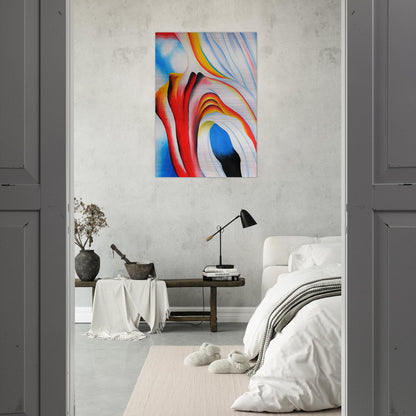 Music Pink and Blue - Georgia O'Keeffe Brushed Aluminum Print - 70x100 cm / 28x40 inches | Georgia O'Keeffe Aluminum Print | Georgia O'Keeffe Prints