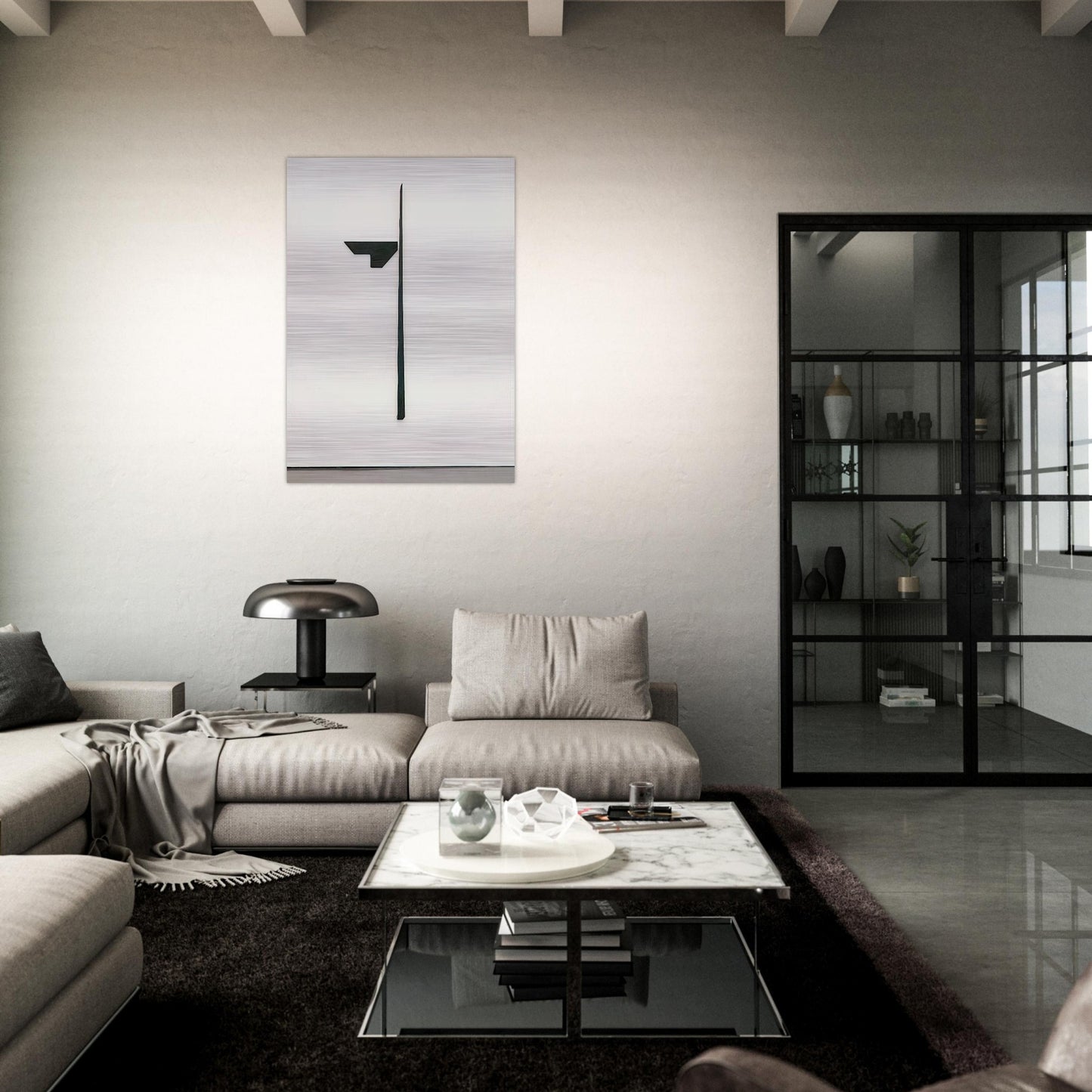 Butterfly II - 1969 - Blinky Palermo Brushed Aluminum Print - 70x100 cm / 28x40 inches | Blinky Palermo Aluminum Print | Blinky Palermo Prints