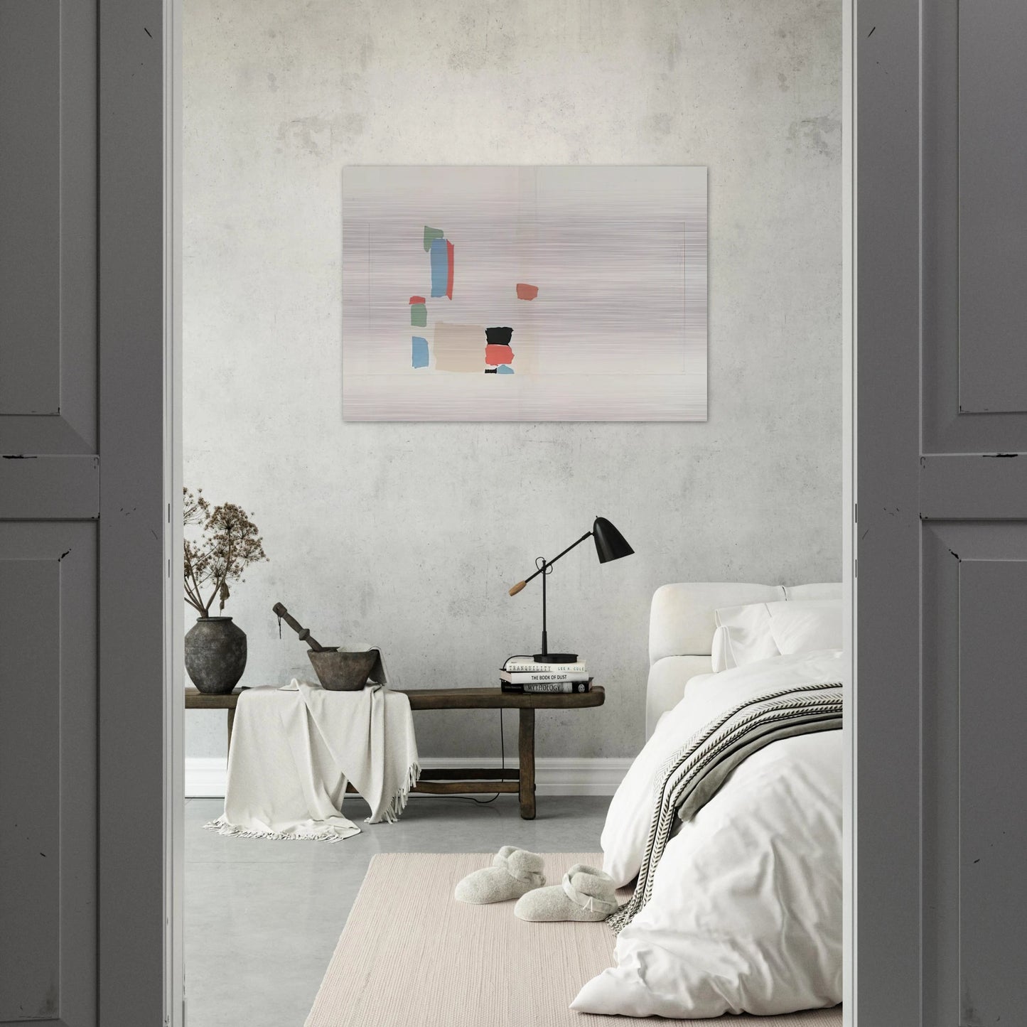 Abstract Composition - Lyrical Abstraction - Nicolas de Stael Brushed Aluminum Print - 70x100 cm / 28x40 inches | Nicolas de Stael Aluminum Print | Nicolas de Stael Prints