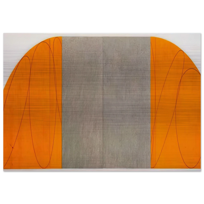 CURVED PLANE FIGURE VIII 1995 - Robert Mangold Brushed Aluminum Print - 70x100 cm / 28x40 inches | Robert Mangold Aluminum Print | Robert Mangold Prints