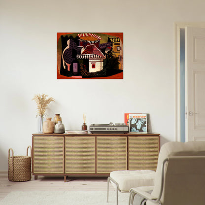 Landscape of Juan-les-Pins - Pablo Picasso Brushed Aluminum Print - 70x100 cm / 28x40 inches | Pablo Picasso Aluminum Print | Pablo Picasso Prints