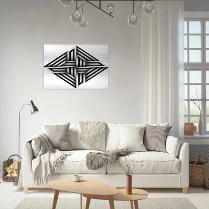 Kumo XV - 1973 - Omar Rayo Brushed Aluminum Print - 70x100 cm / 28x40 inches | Omar Rayo Aluminum Print | Omar Rayo Prints
