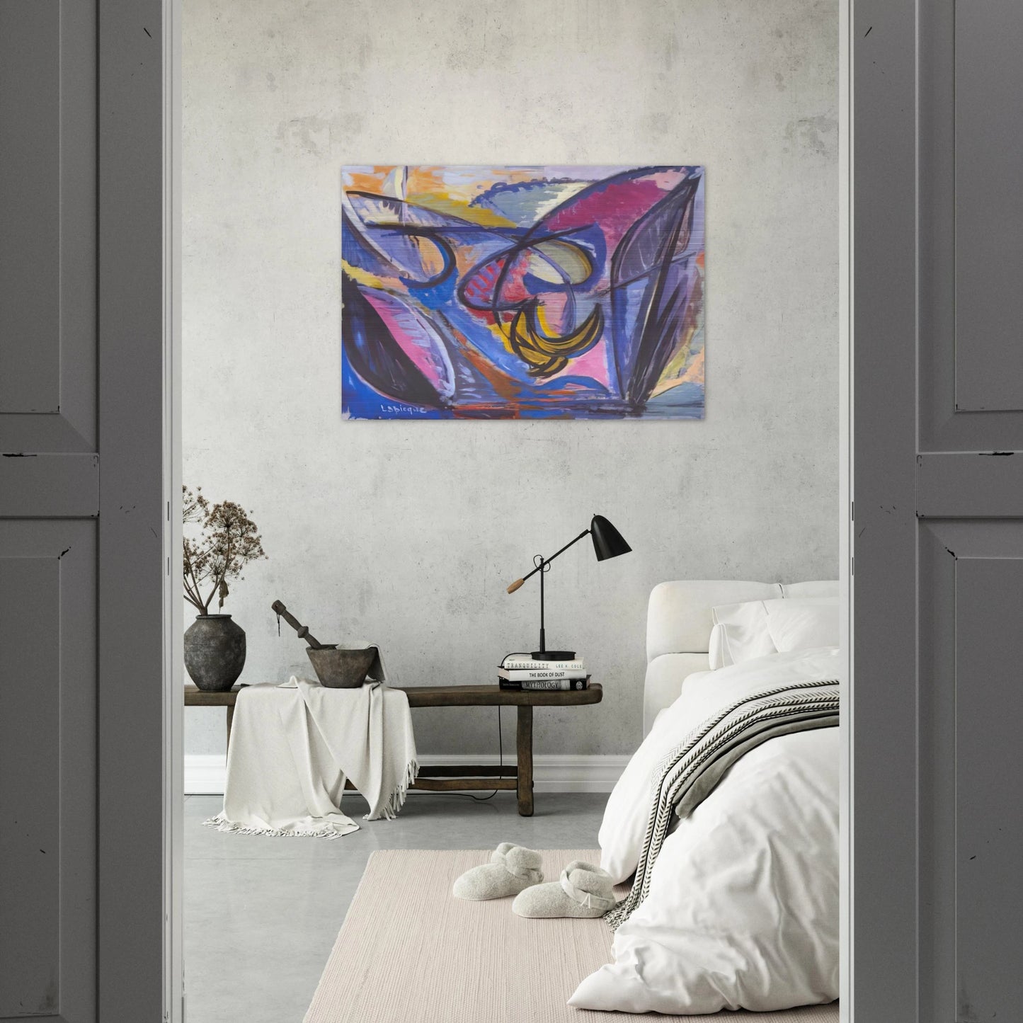 Rencontre dans la campagne - 1944 - Charles Lapicque Brushed Aluminum Print - 70x100 cm / 28x40 inches | Charles Lapicque Aluminum Print | Charles Lapicque Prints