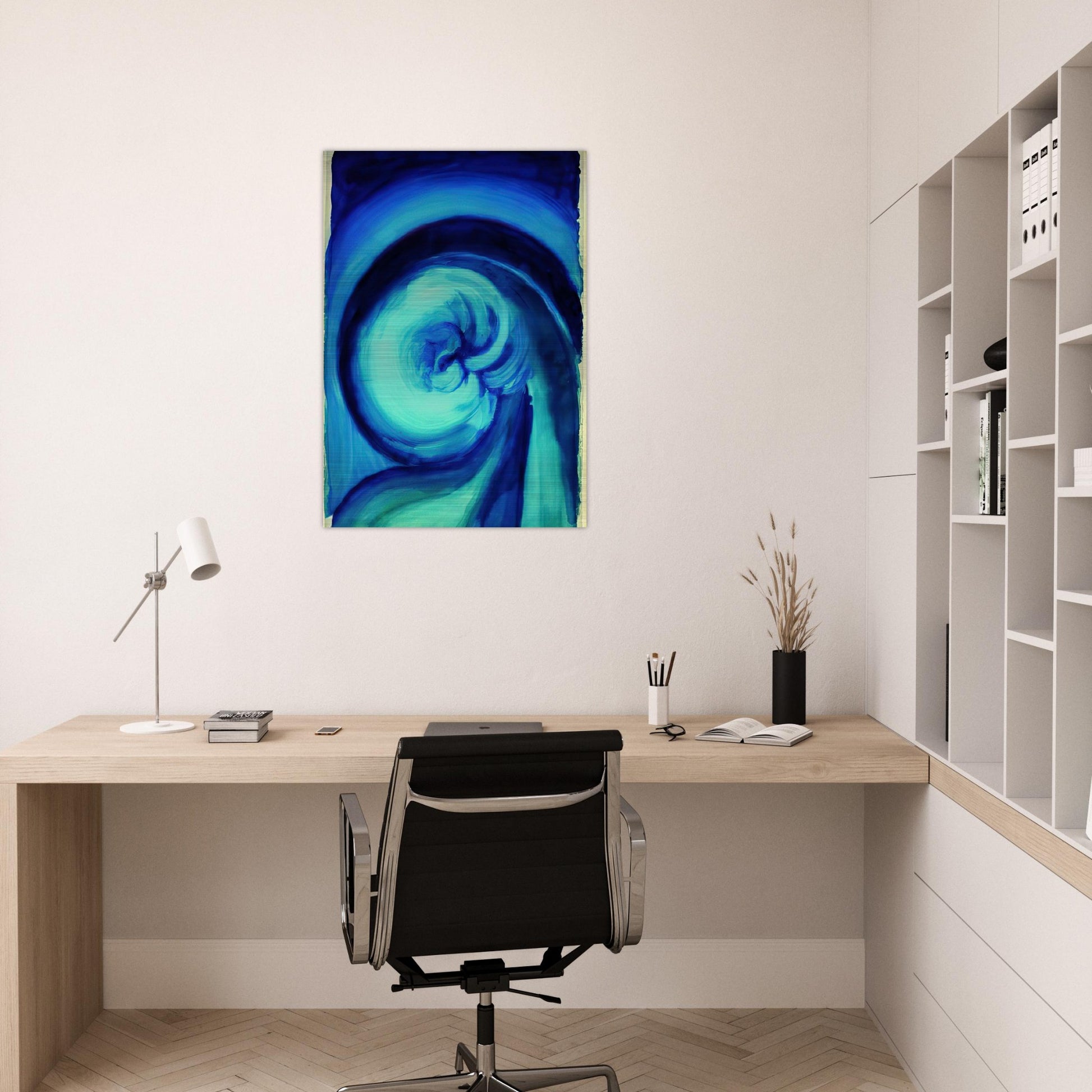 Blue I - Georgia O'Keeffe Brushed Aluminum Print - 70x100 cm / 28x40 inches | Georgia O'Keeffe Aluminum Print | Georgia O'Keeffe Prints